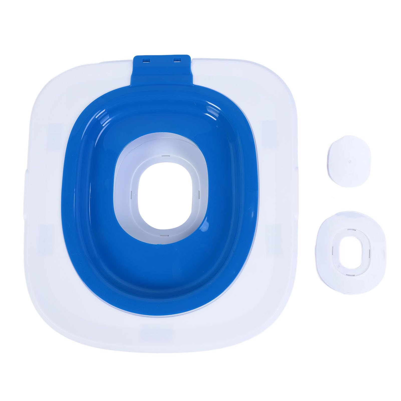 Cat Toilet Training Seat, Urinal Seat Potty for Pet, Reusable Cat Toilet Trainer, 37 x 40 cm Removable Pet Toilet Training System, Cat Toilet Litter Tray Toilet Trainer (Blue)
