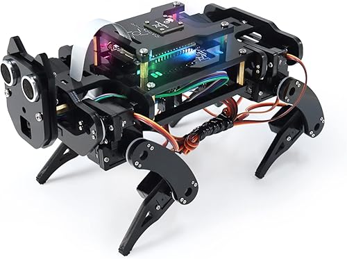 Freenove Kit robot para perros ESP32-WROVER incluido cámara caminar rango ultrasónico sensor táctil zumbador RGB LED servo aplicación