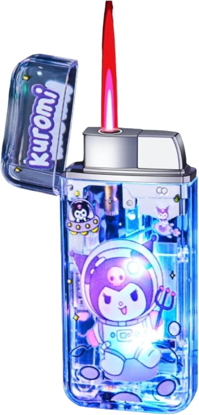 NIVEK LED Light Up Cool Transparent Lighter Glow in The