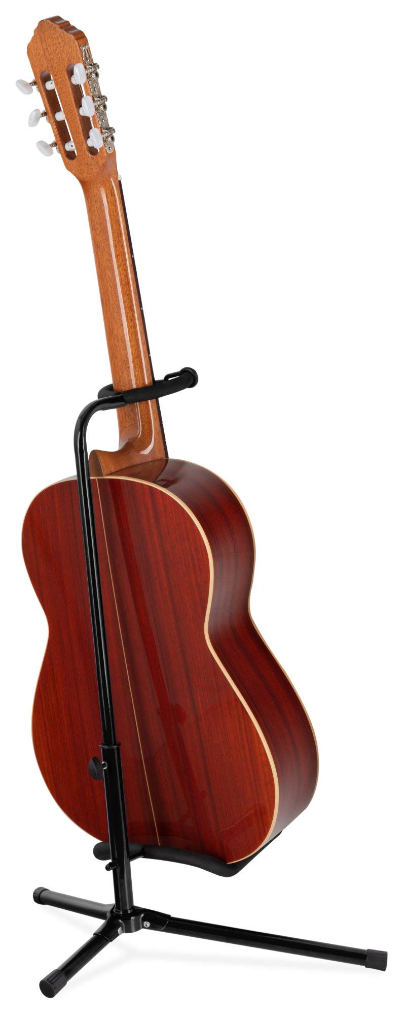 5x Classic Cantabile Gitarrenständer - Universal Gitarrenständer für Konzertgitarre, Westerngitarre, E-Gitarre, E-Bass - Gepolsterte Auflage - Klappbarer Gitarrenständer - Schwarz