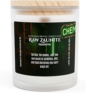 Inspired by Arcane Unscented Candle | Raw Zaunite, Gritty Urban Vibe Minimalist Home Decor