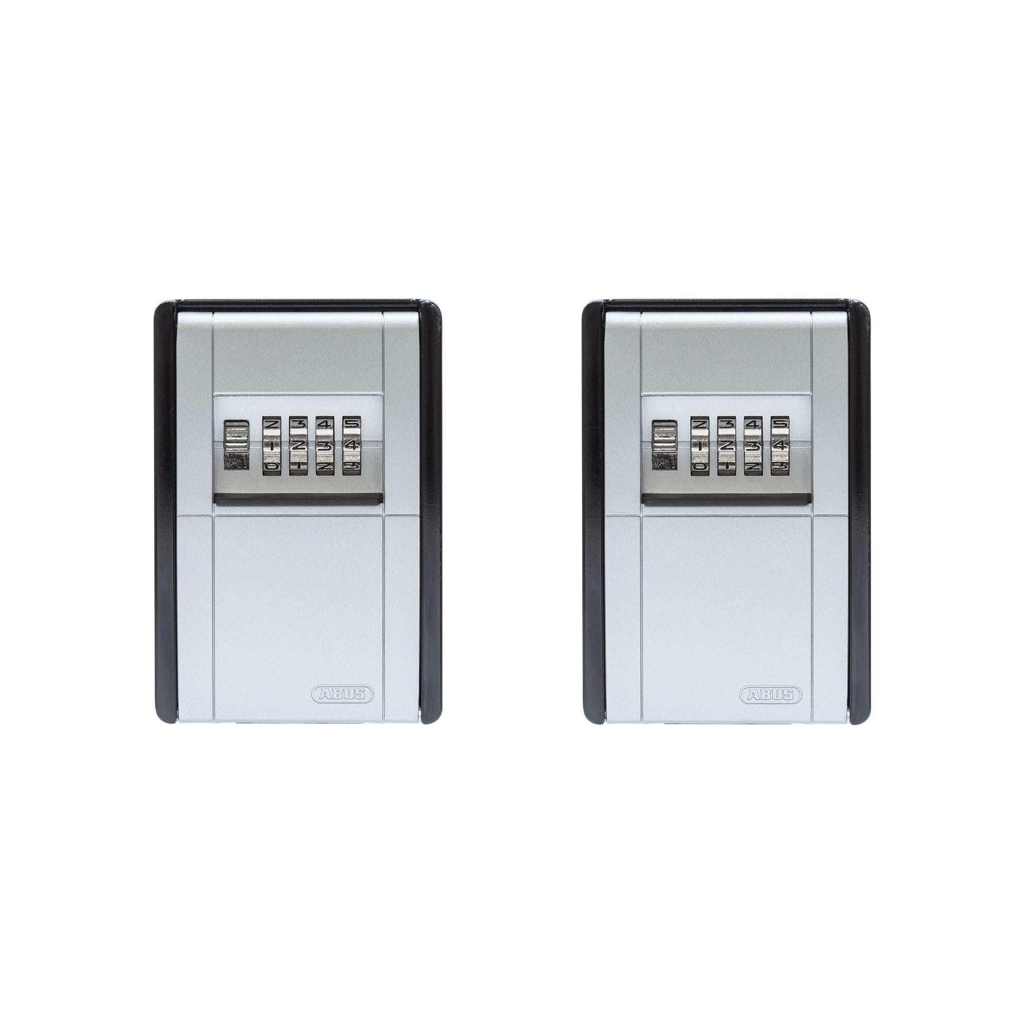 ABUS KeyGarage 787-2er Set - Schlüsselbox zur Wandmontage - für Schlüssel oder kleine Wertgegenstände - Schwarz-Silber