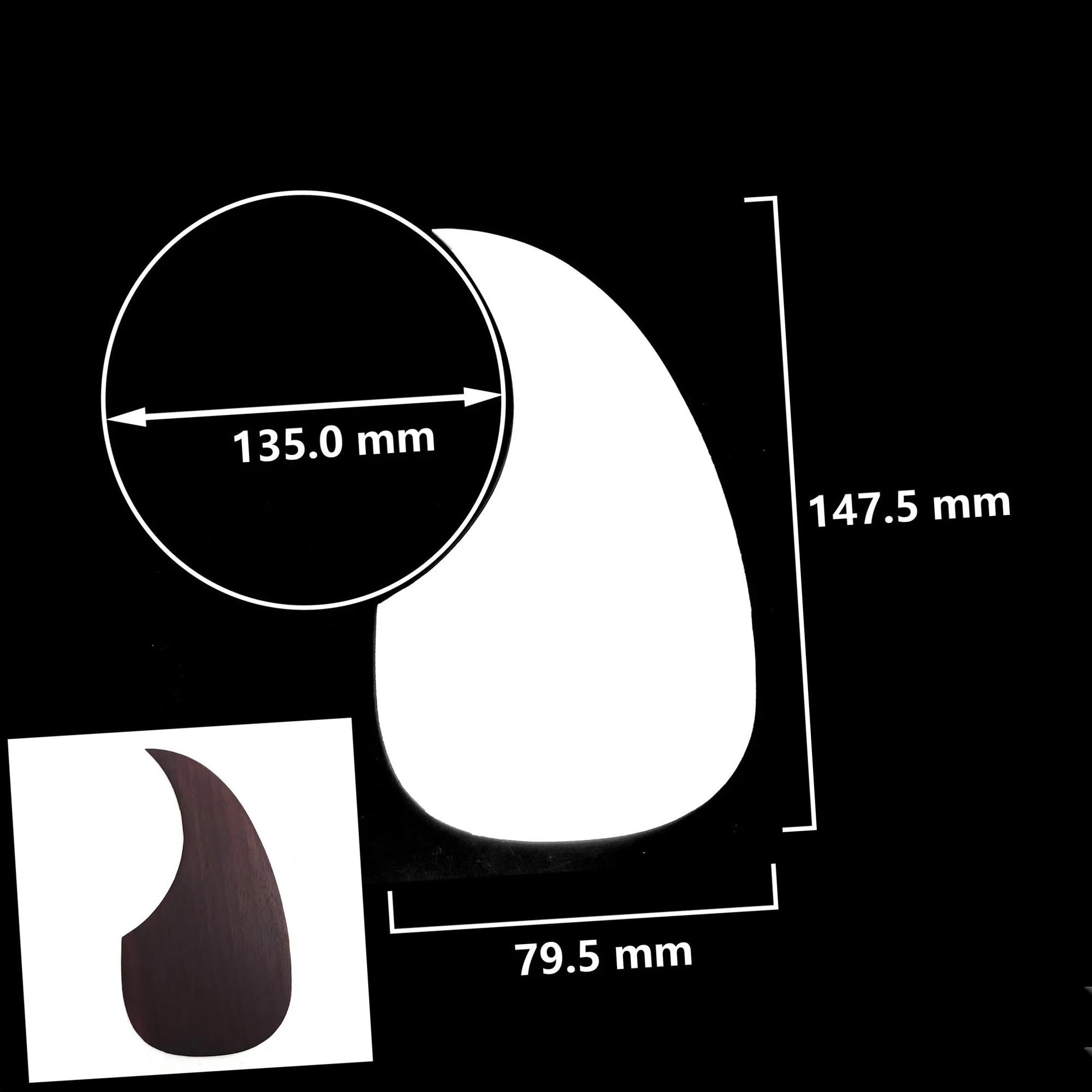 Osłona gitary akustycznej Pickguard do gitary akustycznej z litego palisandru akcesoria do instrumentów scenicznych