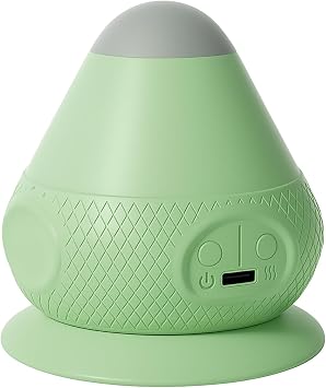 Heated Vibrating Massage Ball with Suction Base 2 Heat & 2 Vibration Settings, Portable Deep Tissue Massager for Back, Neck, Feet & Muscle Relaxation