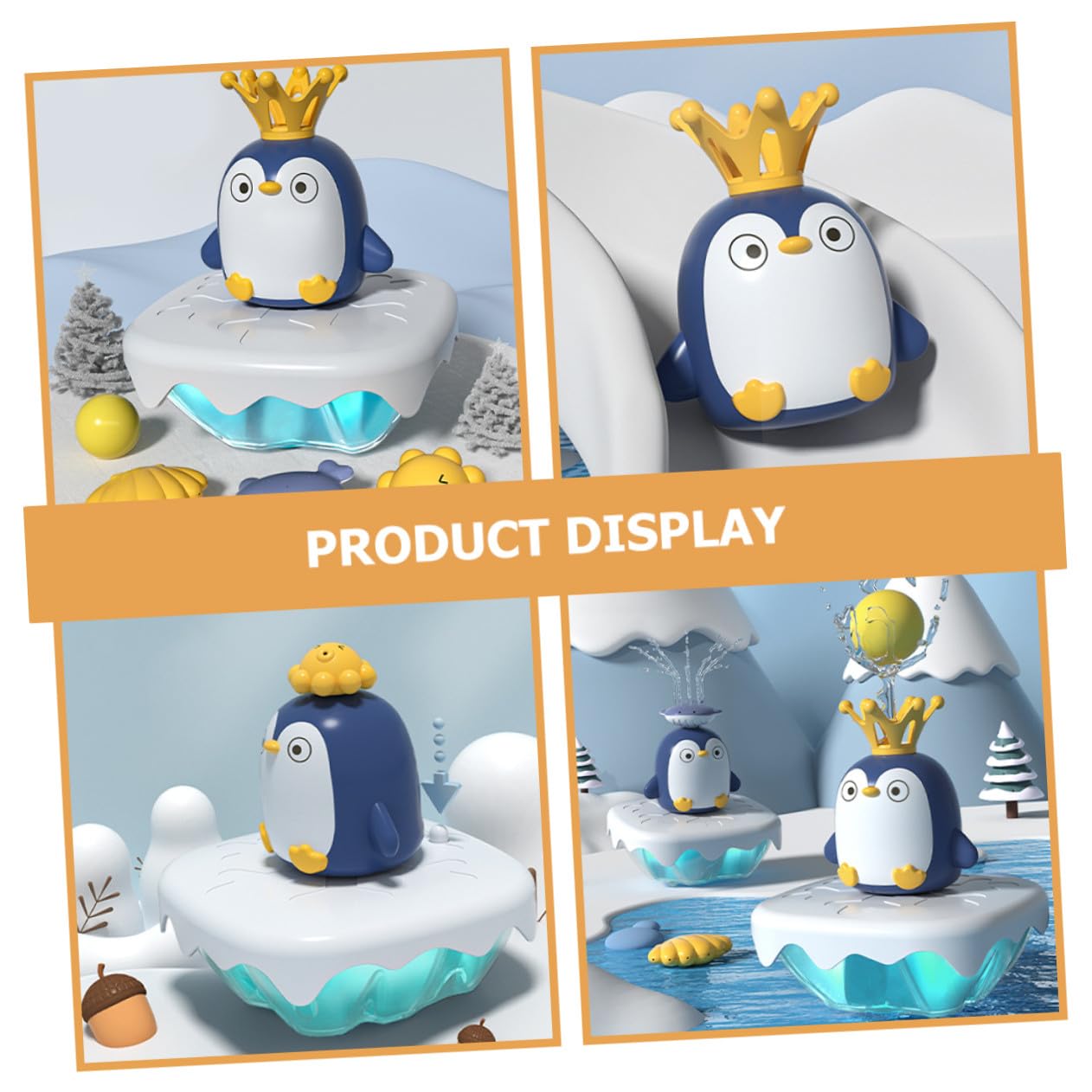 Juguete de Baño Pingüino Rociador de Agua Abs 1 Juego para Bebés