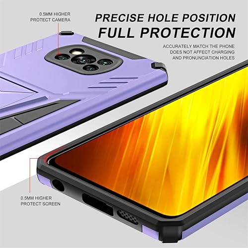 Miniatura 7 de MaiJin Compatible con Xiaomi Mi Poco X3  Xiaomi Poco X3 NFCXiaomi Poco X3 Pro, funda antiarañazos a prueba de golpes con soporte magnético en forma