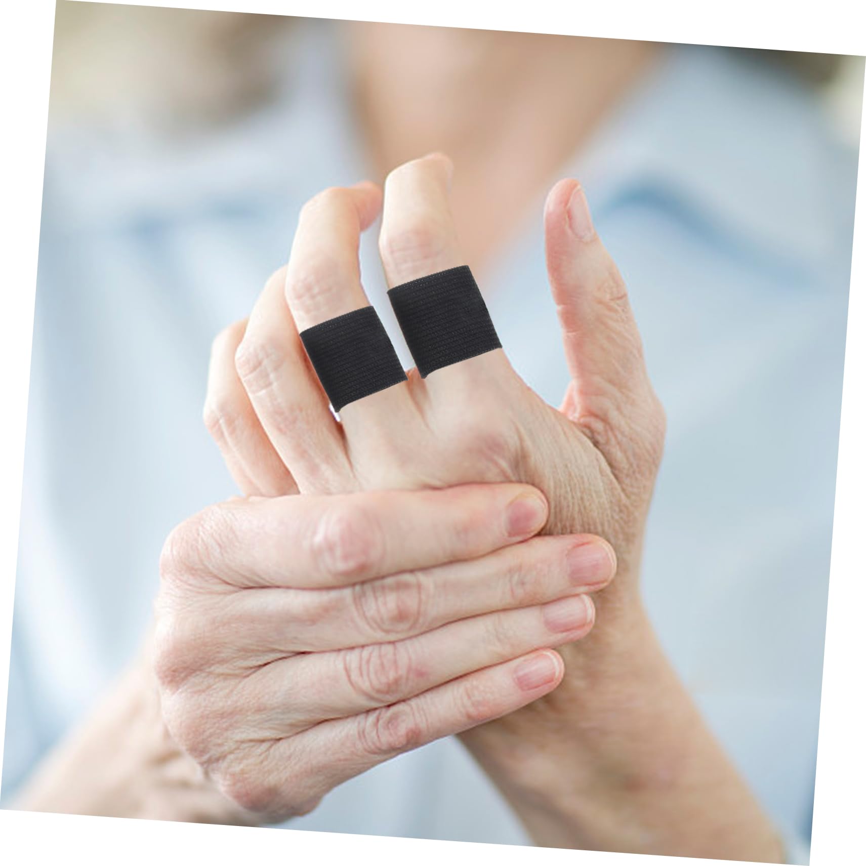 BEBEMOKO 10Pcs Elastic Nylon Finger Protective Covers Flexible Sports Finger Guards for Basketball Volleyball Breathable Easy to Clean Finger Sleeves for Injury Prevention