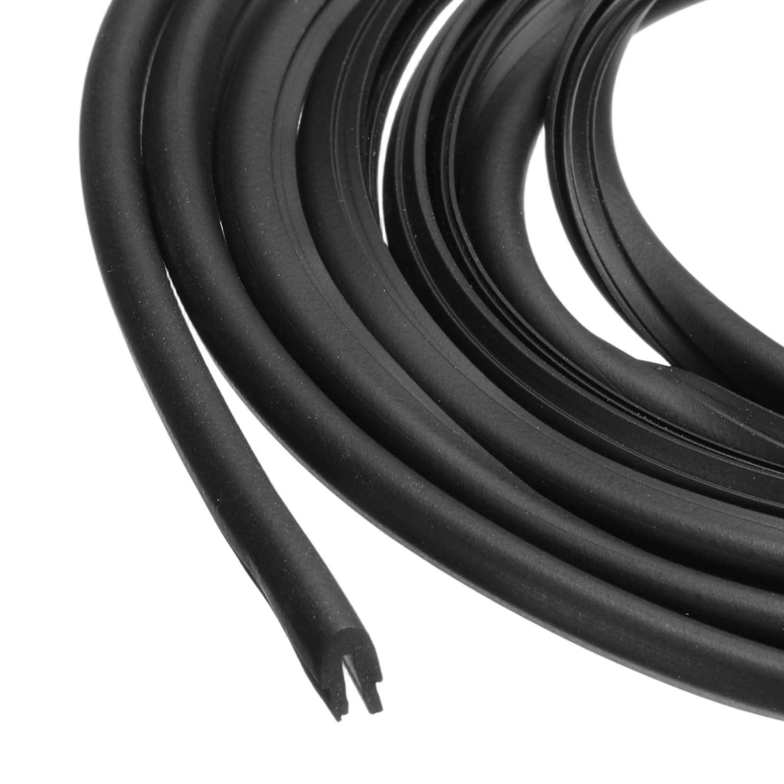 PATIKIL Rubber Edge Trim, 13.1ft x 3.5mm x 5mm U Channel Rubber Guard Seal Strip Protector Fit for 0.7mm Edge for Car Doors Hatches Sheet Metal Table Corners Steel Plates, Black