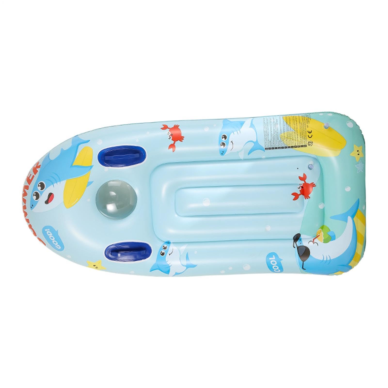 Swimming Surf Board Inflatable,Pool Floating Kids Toy with Handles - Surfing Board Inflatable | for Boys Girls Lake Beach Pond River Water Slide