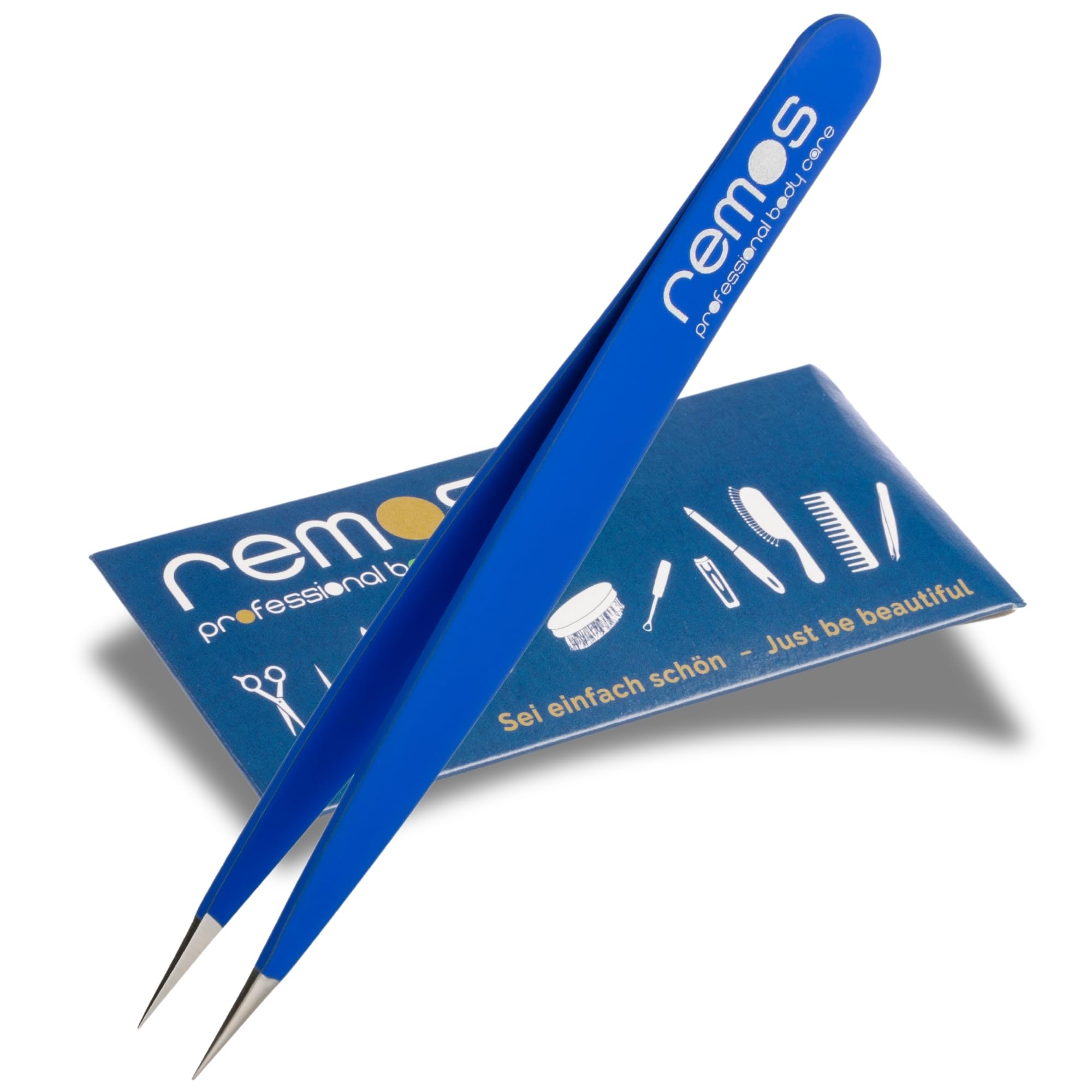 Remos Professional Body Care Darkblue Remos Splinter Tweezers With Extra Fine Tip Stainless Steel 9.5 Cm - Blue