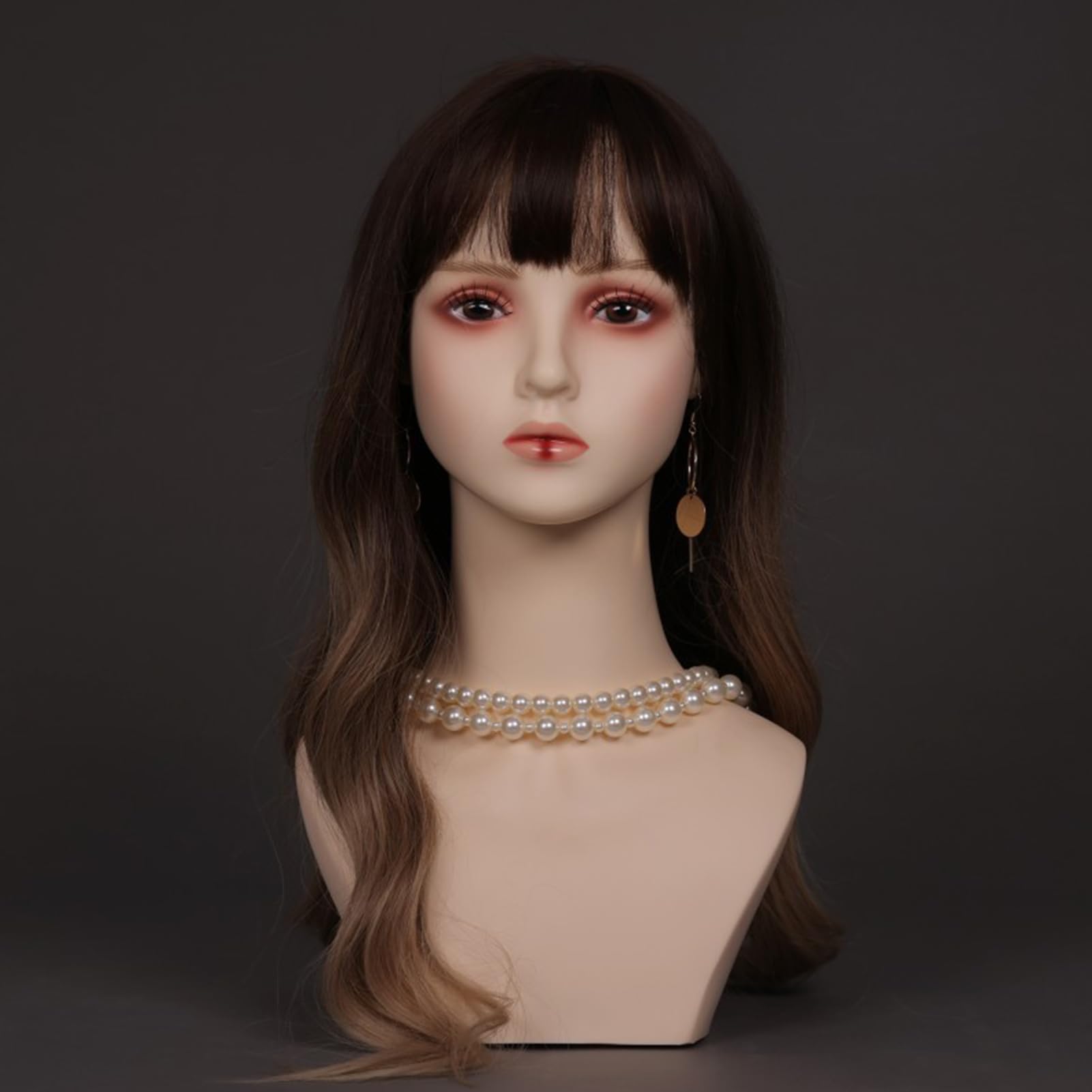 Amazon.co.jp: ショルダーディスプレイ付きリアルなマネキンヘッド 