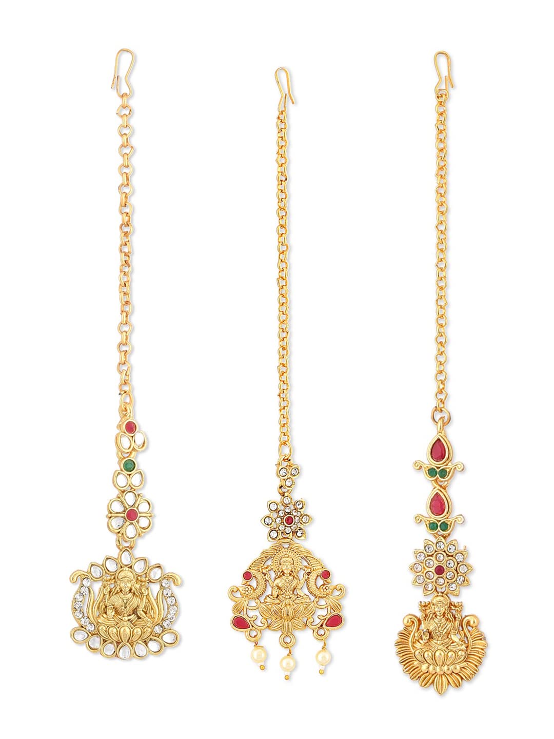 See full amazon price history chart for Zaveri Pearls Set of 3 Pink & Green Stones Goddess Laxmi Temple Maangtikka For Women-ZPFK14529 Zaveri Pearls Set of 3 Pink & Green Stones Goddess Laxmi Temple Maangtikka For Women-ZPFK14529 (B0B7S7F8G8) Amazon Price History, Amazon Price Tracker
