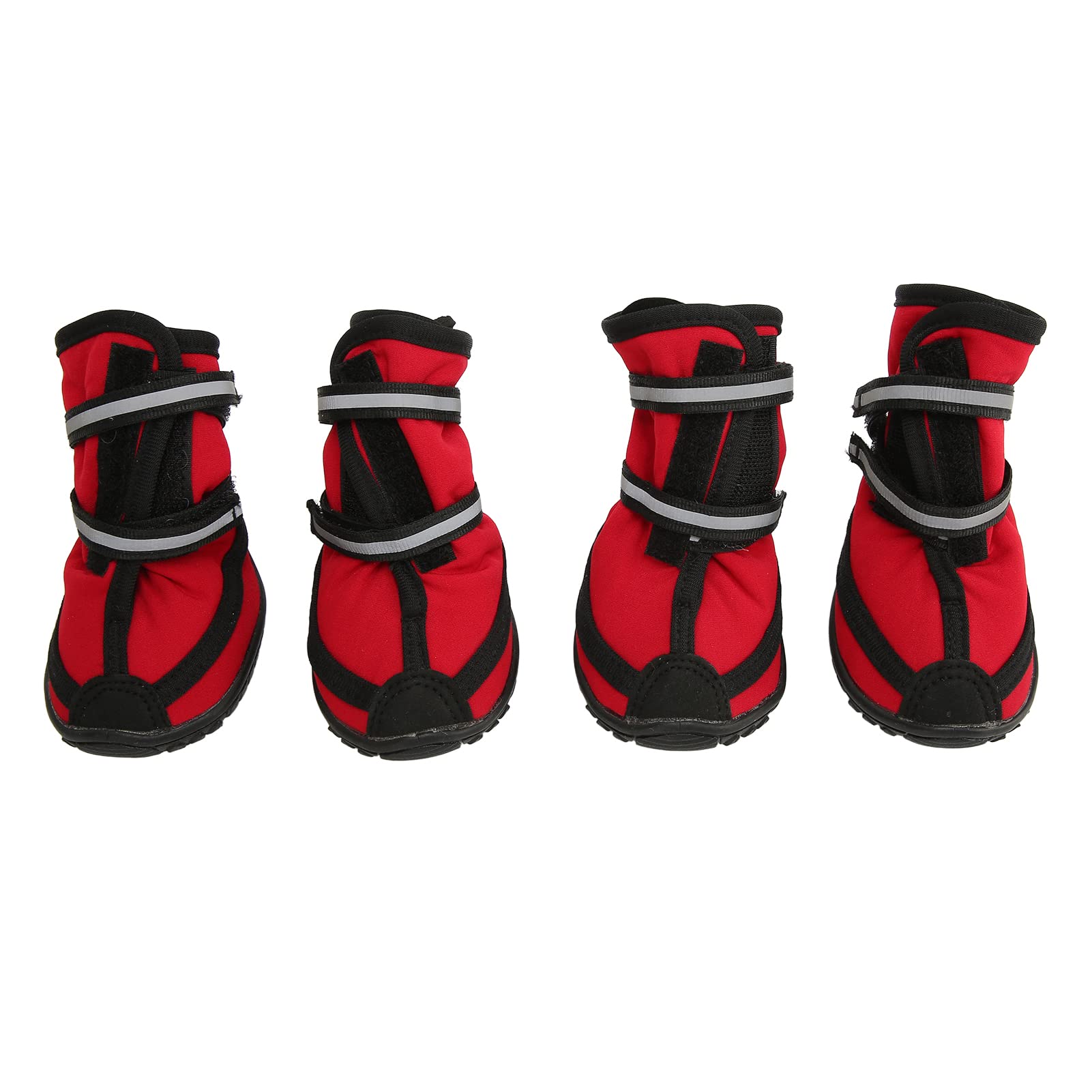 Akozon Zapatos de Senderismo para Perros, Suela Resistente Al Deslizamiento, Transpirables, Ajustables, Reflectantes, Protectores de Patas para Mascotas, Zapatos de Senderismo para