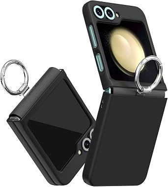 araree Aero Flex R Galaxy Z Flip 7 Case with Hinge Protection & Ring, Protective Slim Cover Protective Body PC with Hinge Protector TPU Black, Galaxy Z Flip 7 5G