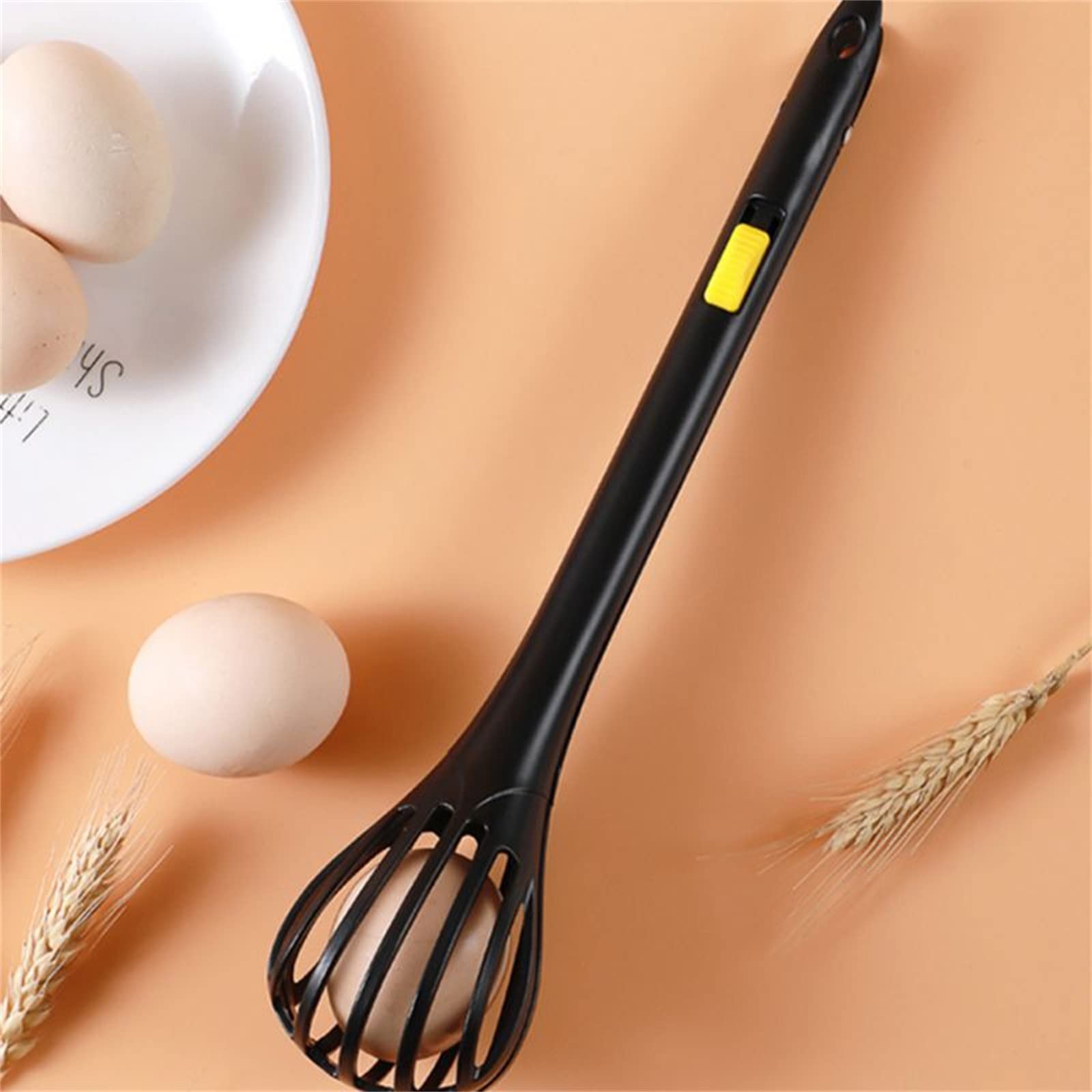 Multifunktionaler manueller Schneebesen und Eierschlägel, 2-in-1 Lebensmittelzange und Mixer-Halter zum Kochen, Mischen und Grillen – 2-teiliges Set