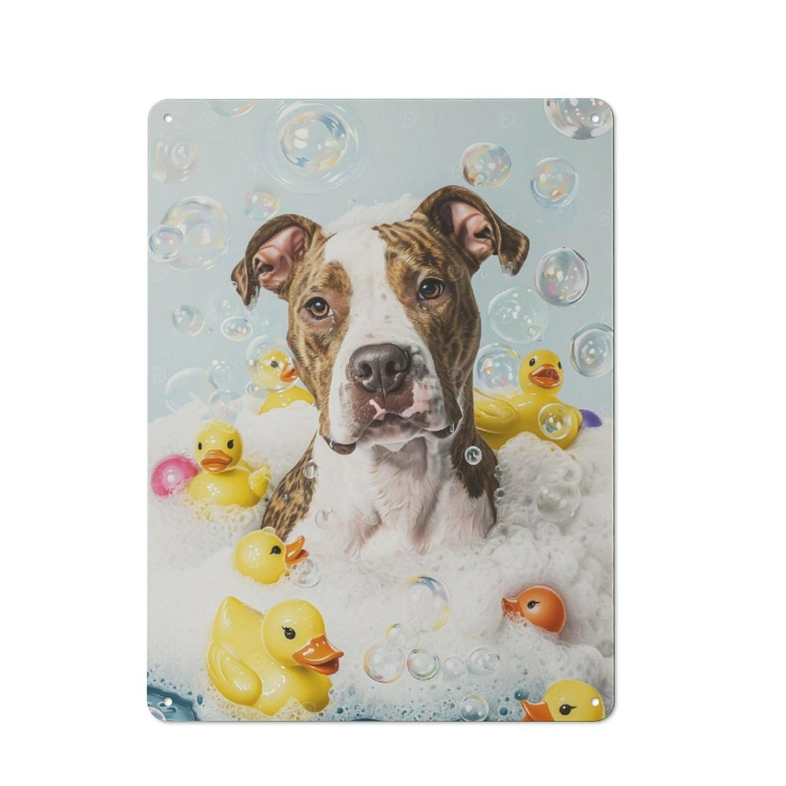 Junmoney American Staffordshire Ter Printed Metal Sign 40X30cm For Café Or Restaurant, For Hospitality Interior Collectors