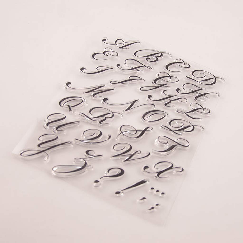 Tampon En Silicone Alphabet Transparent - Pour Scrapbooking, Cartes, Gaufrage, DIY Créatif, Env. 10,5 X 15,5 Cm