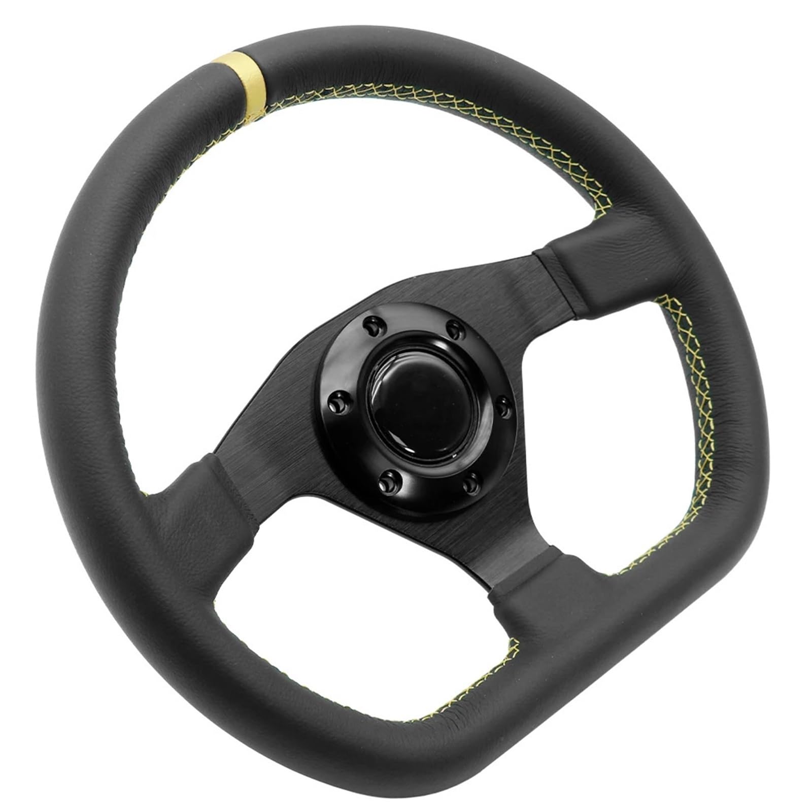 Volante da corsa Volante sportivo da corsa in pelle stile D 11,8 pollici/300 mm per corsa rallye