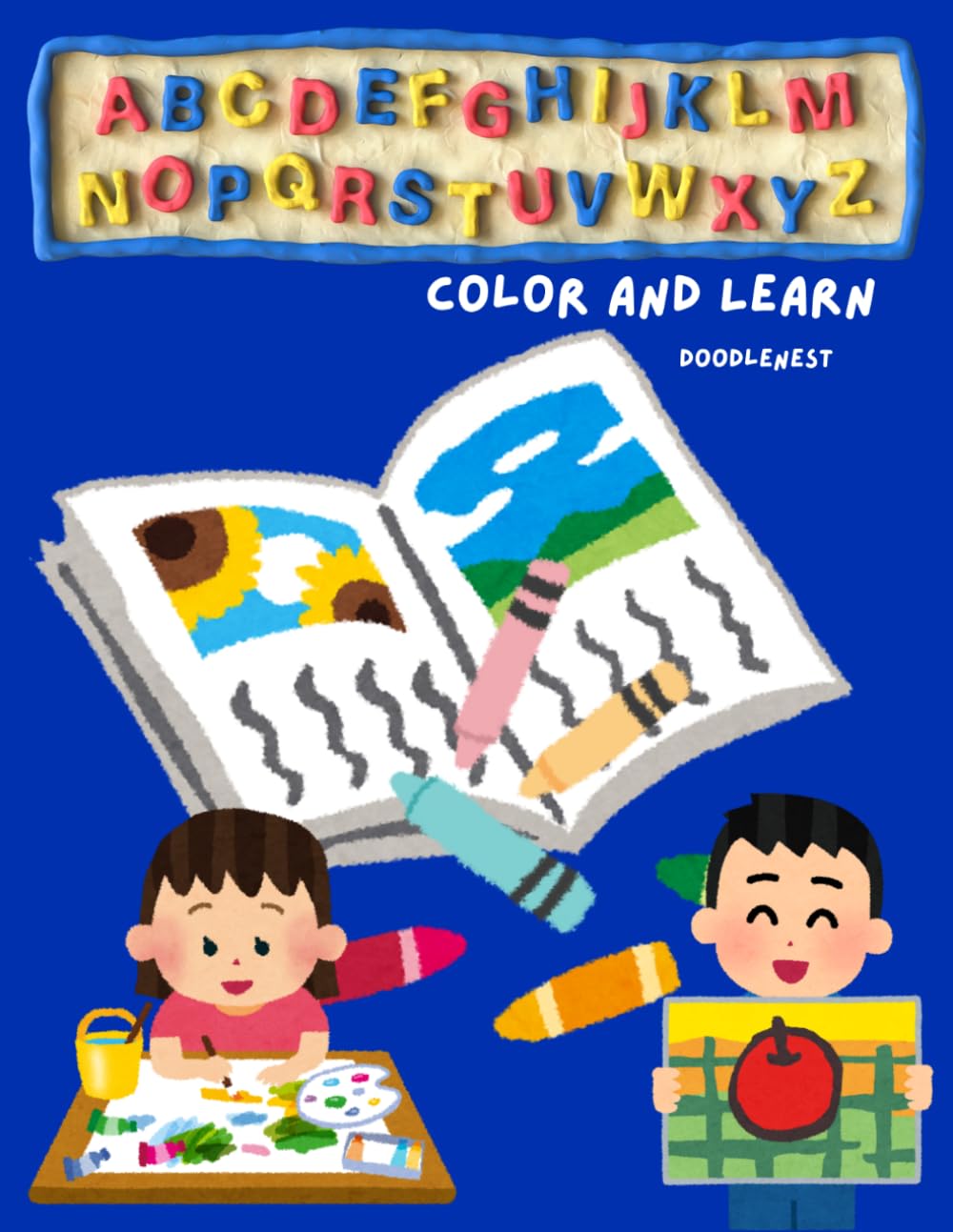 Color and Learn: Fun and Easy Coloring Pages with Cute Animals, Vehicles, and Everyday Objects for Preschool Boys and Girls.