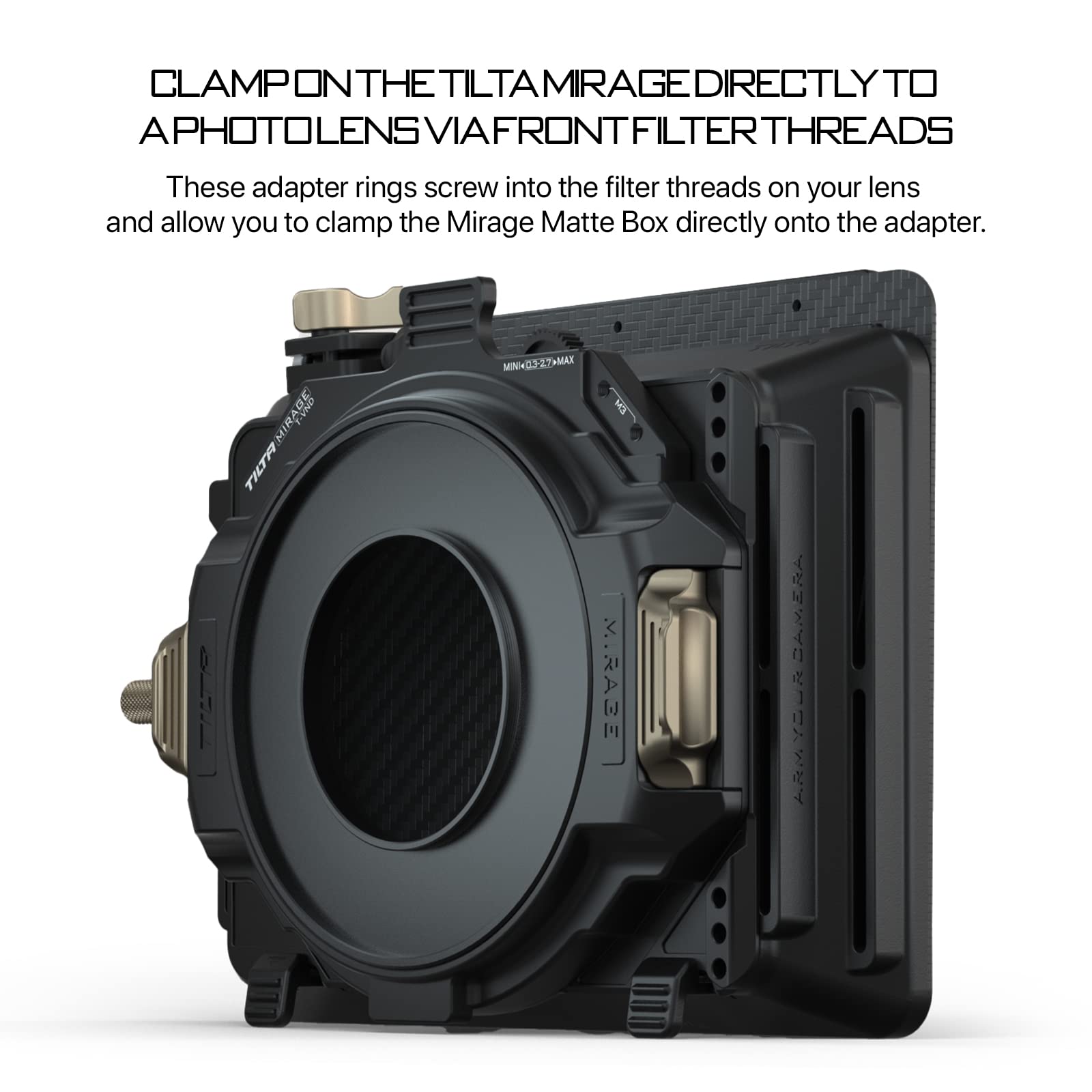 Tilta Anillo adaptador de accesorios de lente de 86 mm para MB-T16 Mirage Matte Box Adaptadores de lente de cámara MB-T16-86