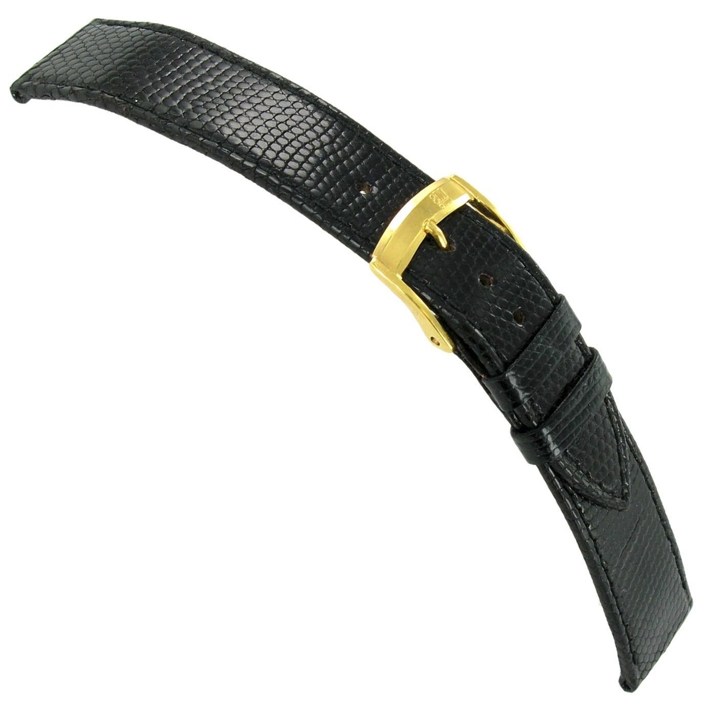 Milano Watchbands16mm Morellato Genuine Lizard Black Flat Stitched Watch Band Regular 858