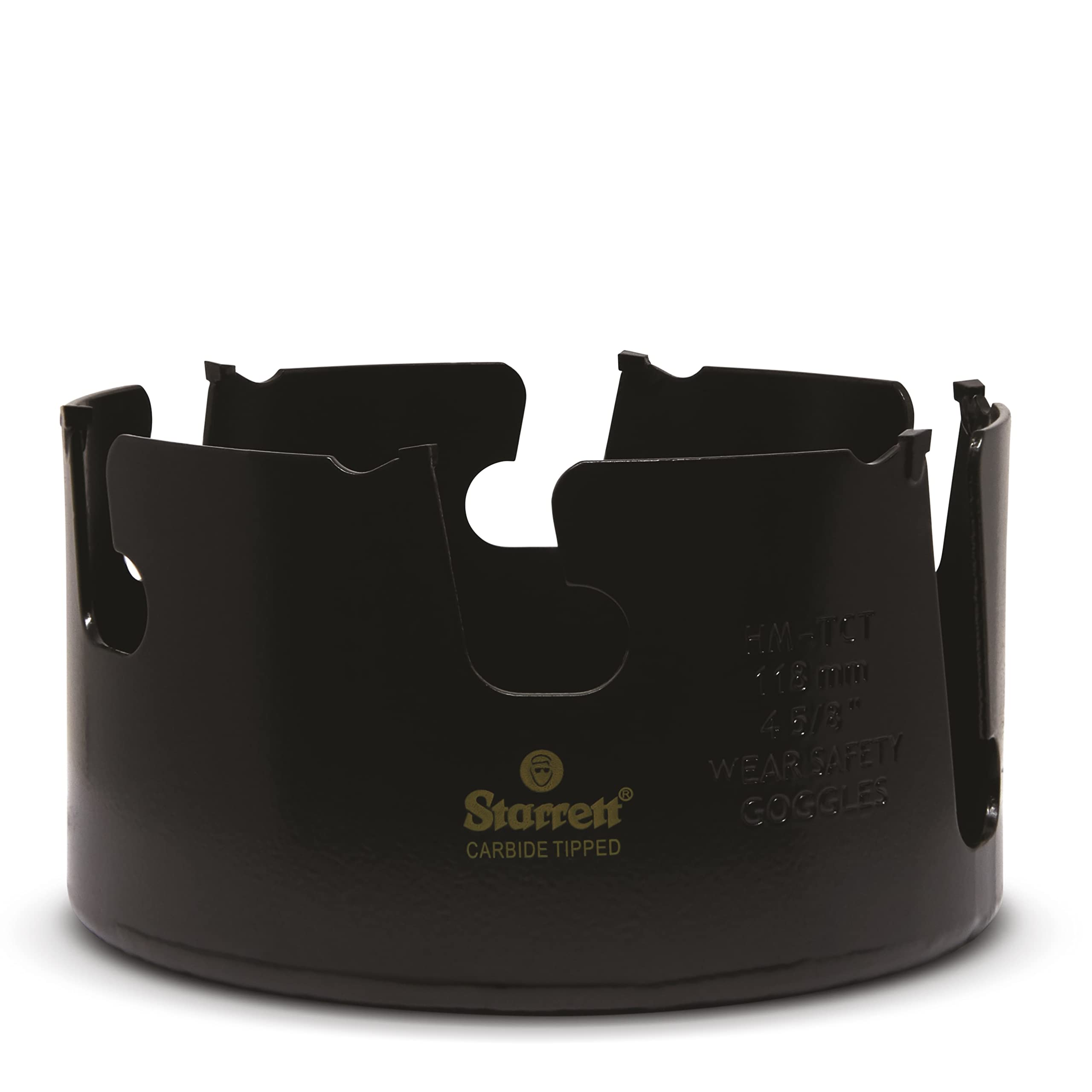 Starrett Tungsten Carbide Tipped Holesaw - MPH0458 Multi Purpose Cut TCT Hole Saw Cutter - For Wood MDF Plastics Ceramic Wall Tiles - 118 mm