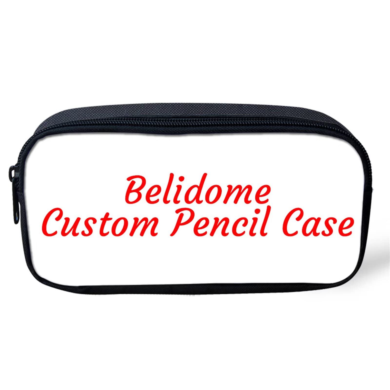 Belidome Custom Pencil Case for Kids Boys Girls Pen Organizer Bag Back to School Supplies