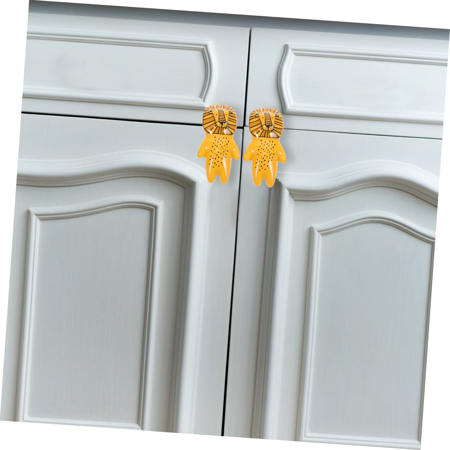 NUOBESTY 8 Pomelli in Ceramica e Lega a Forma di Animale, Maniglie Decorative per Armadio e Cassetti, Facili da Installare per Cameretta