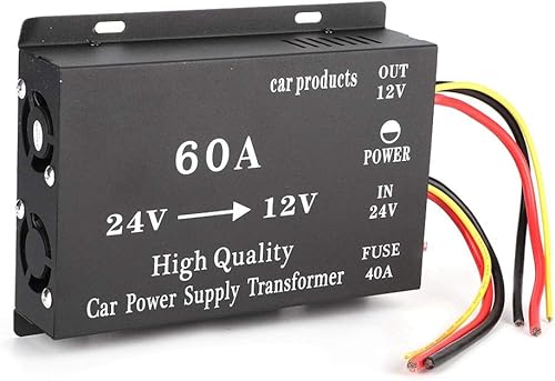 Miniatura 7 de Aramox Convertidor eléctrico del coche, 720w 60A 24V a 12V coche DC Power Elecric transformador convertidor adaptador