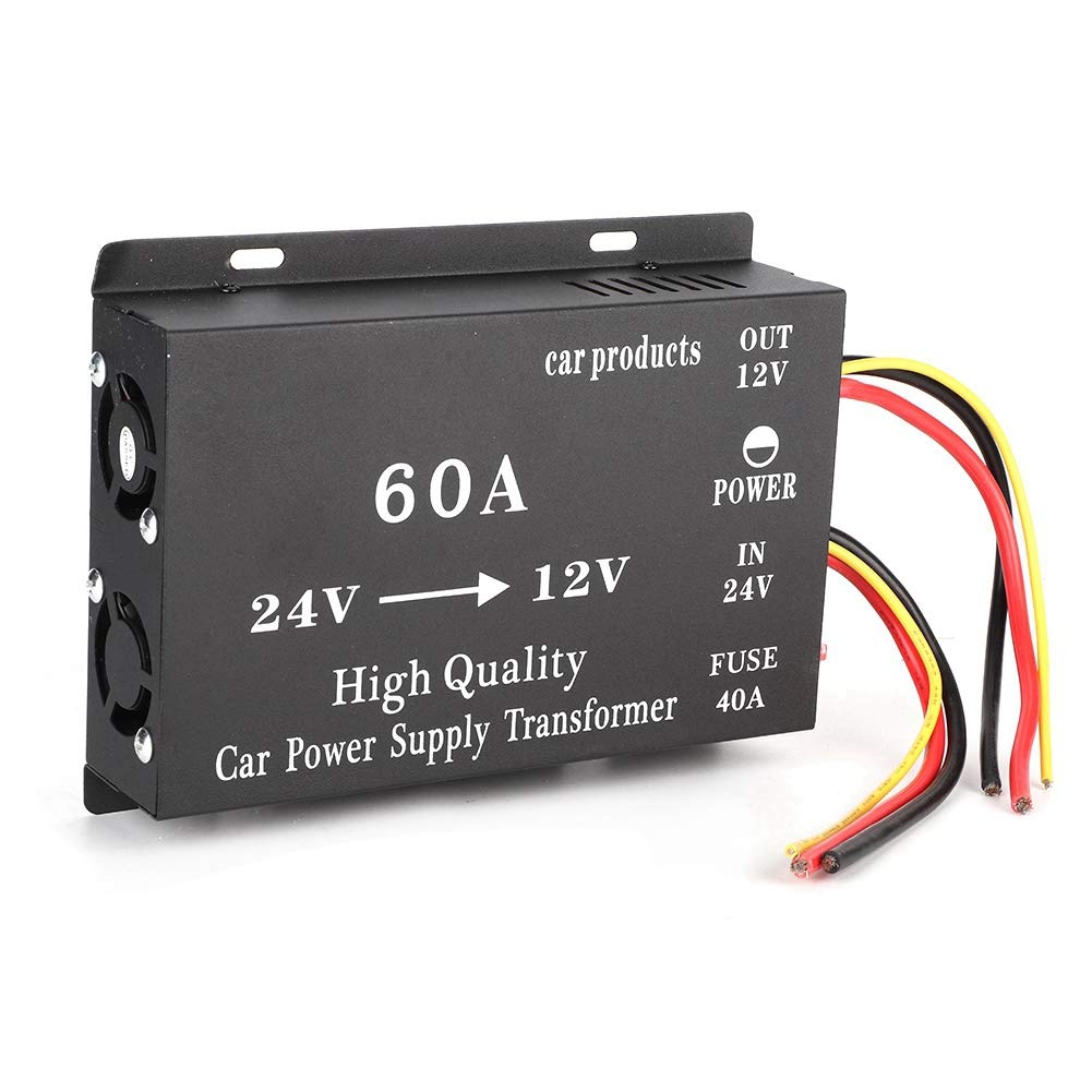 Adapter transformator konwerter, 720w 60A 24V do 12V samochód DC moc Elelift Buck transformator adapter konwerter samochód ciężarówka bezpieczeństwa zasilania regulator