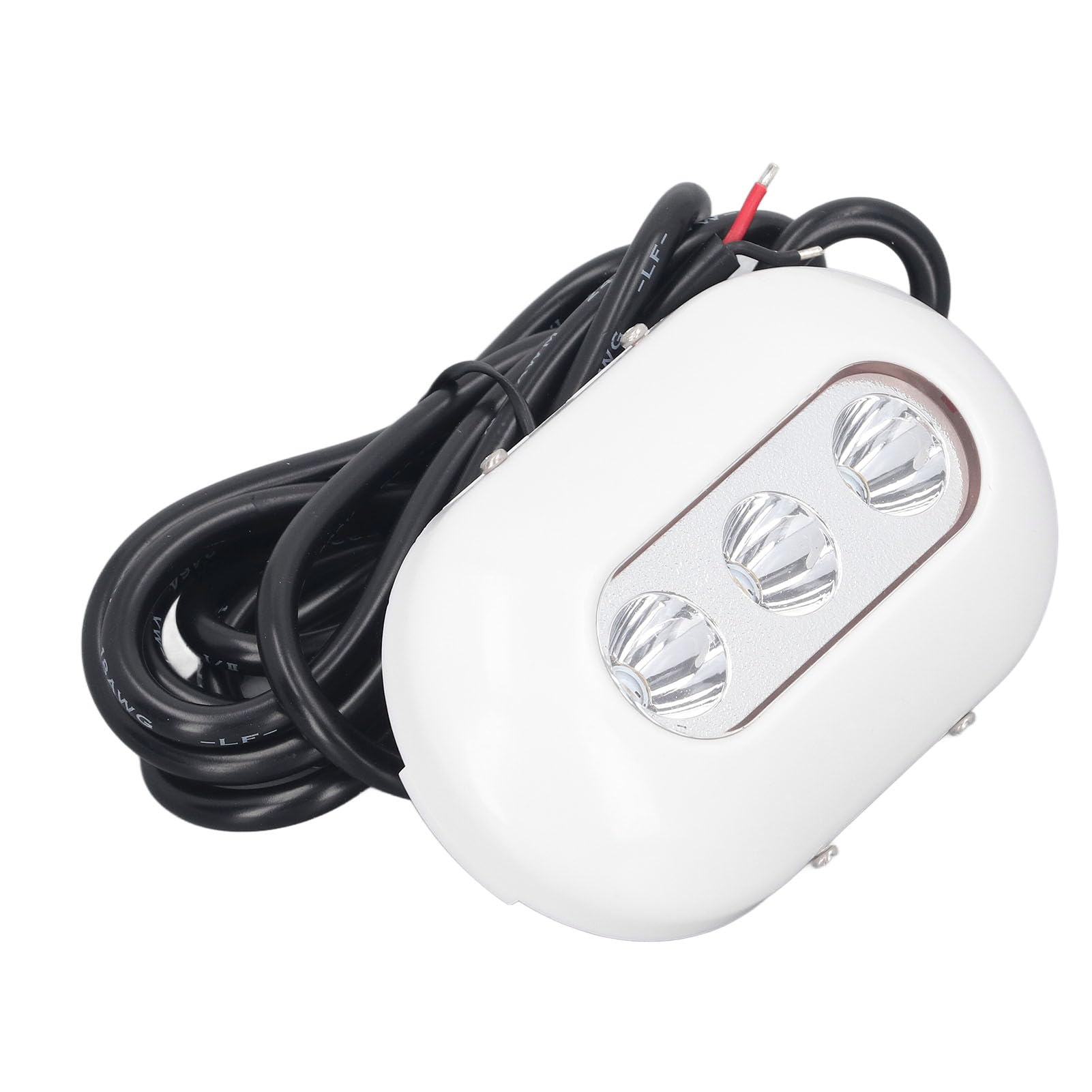 Jeanoko Podwodna Lampka LED do łodzi Potrójna jasność o Wysokiej Jasności do łodzi Jachtowych Morskich IP68 Stal Nierdzewna 3 Diody LED 460 Lm 5,6 W, Prąd Stały 10–30 V, do Montażu Powierzchniowego