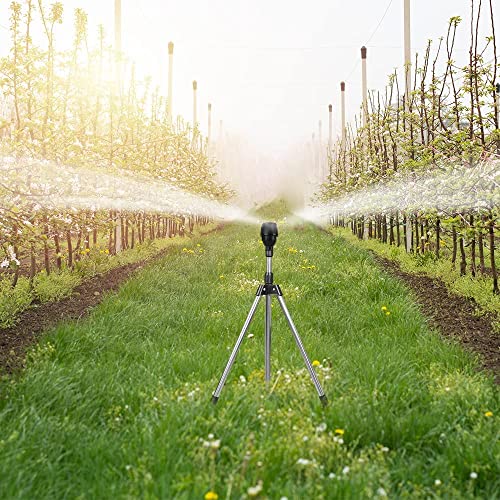 2023 Upgraded Stainless Steel Rotary Irrigation Tripod Telescopic Support Sprinkler For Yard Greening Lawn Large Area Irrigation, 360 Degree Sprinkler Garden Watering Tool With Nozzle (3Pc) #TOP2