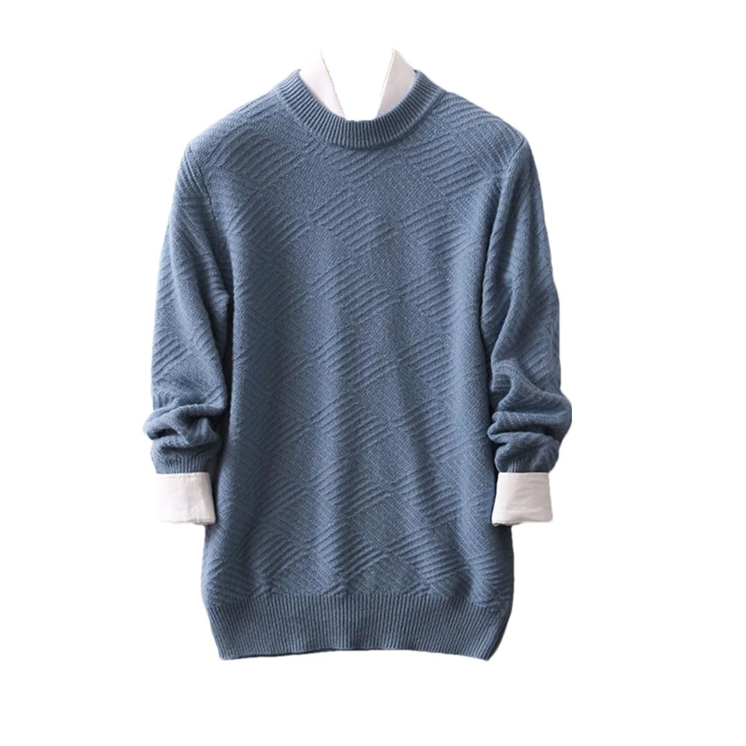 Vogrtcc Jersey De Cuello Redondo para Hombre, Suéter De Cachemira, Chaqueta Básica De Punto ior para Negocios