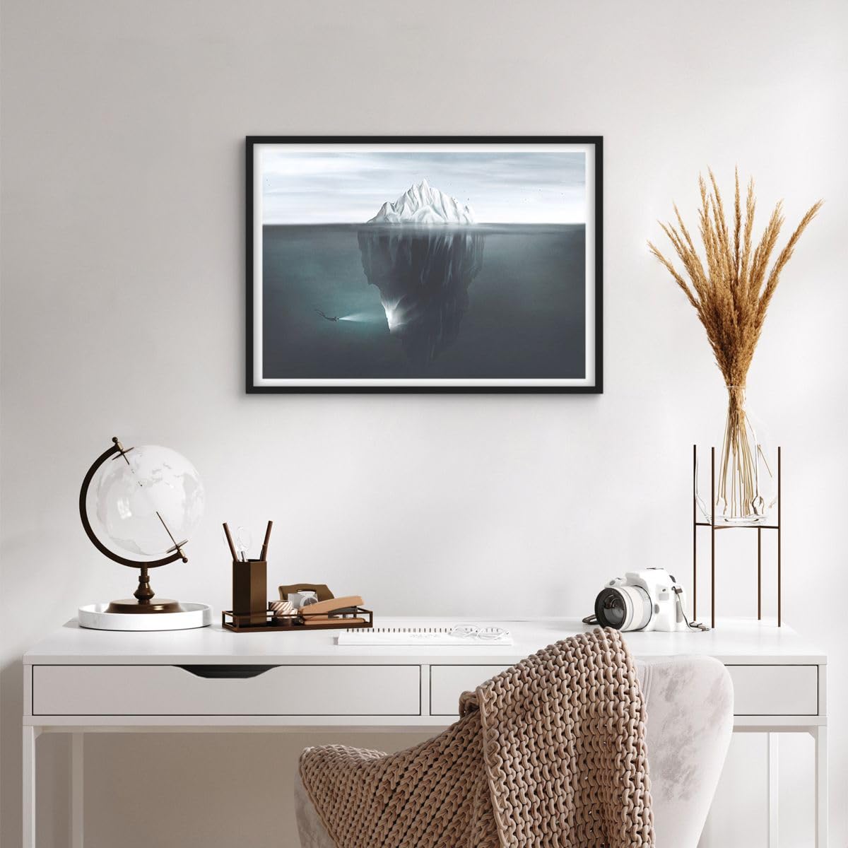 ARTTOR Poster da Parete 70x50 cm Cornice Nera Paesaggi Marino - 5951 - P2B