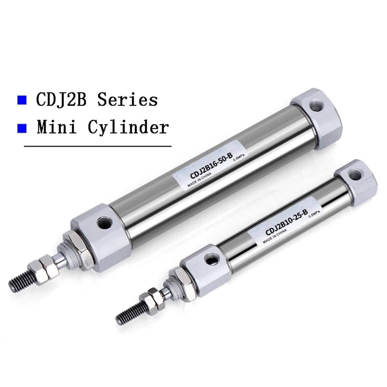 Cilindro neumático de acero inoxidable cdj2B10, mini, de doble efecto, vástago simple, diámetro interior de 10 mm, carrera de 10 a 150 mm, 1 unidad. CDJ2B16(Stroke 20mm,Bore 16mm)