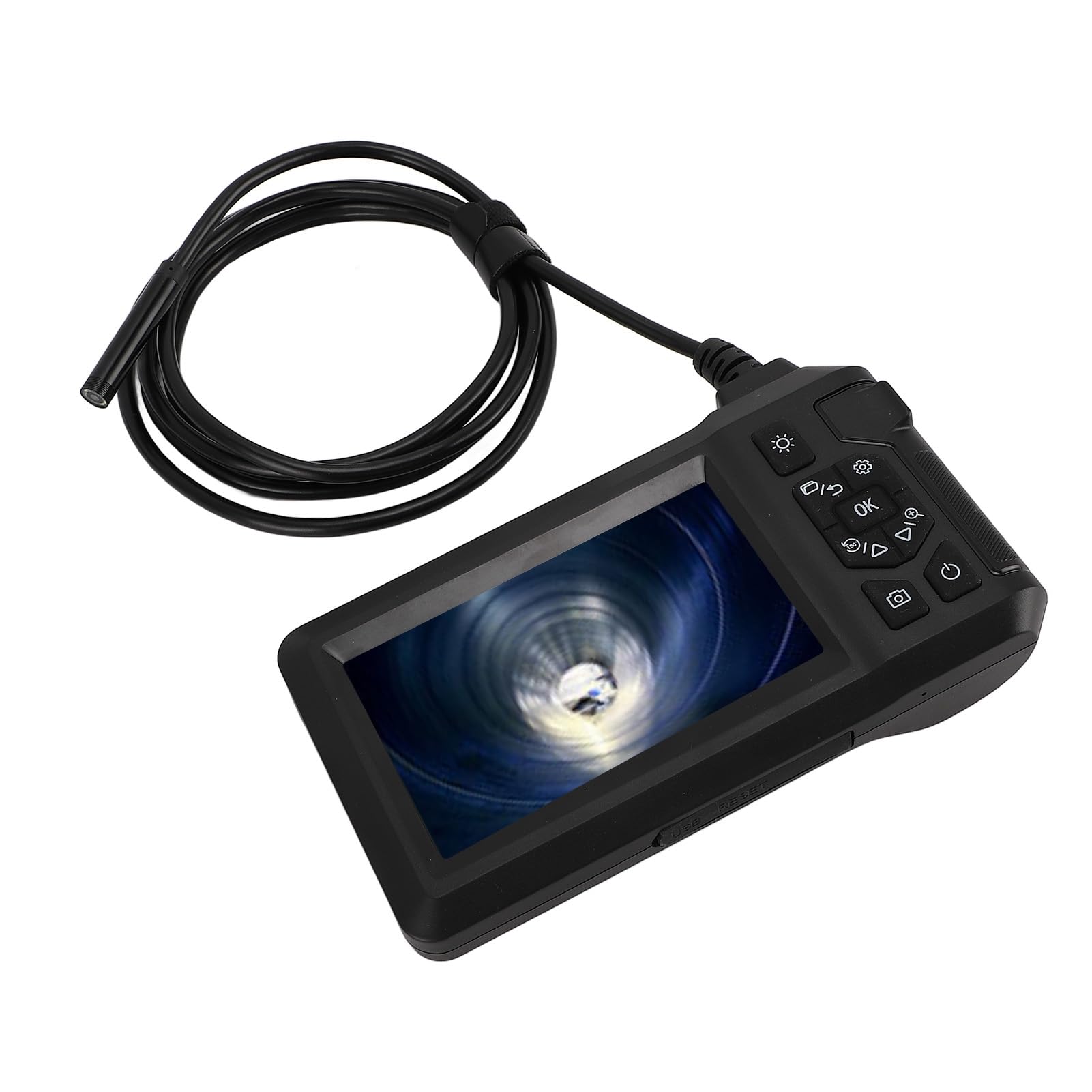 Przemysłowa Cyfrowa Kamera Inspekcyjna 1080p Kamera Kanalizacyjna 8 Mm IP67 z 4,3 Cali Ekran LCD 8 LED LIDZE