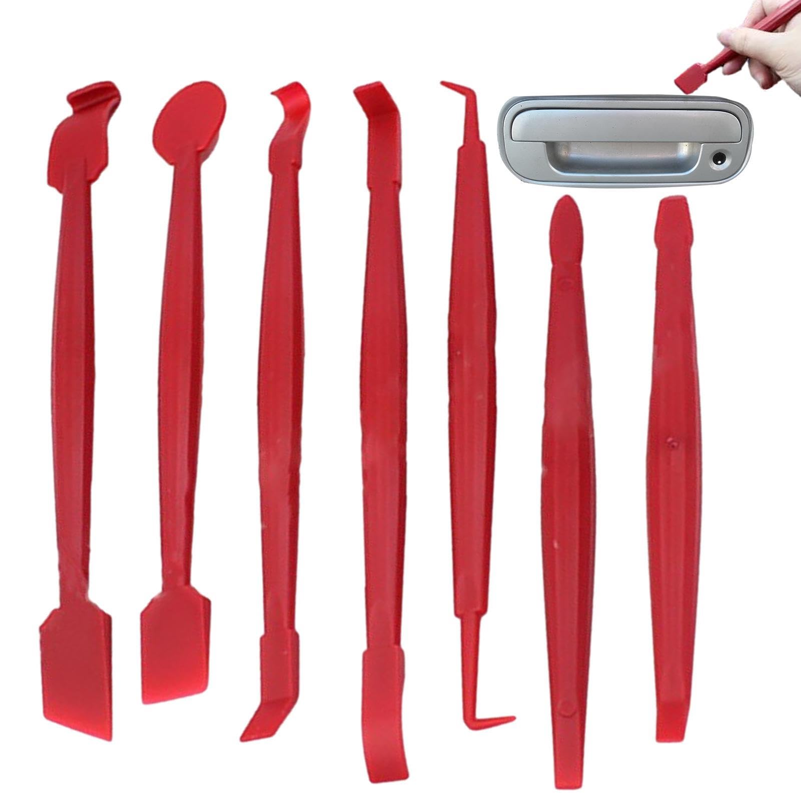 Vinyl Film Applicator Tool Set | 7 Pieces Flexible Squeegee Curve Slot Tint Tool Flexible Squeegee Curve Tint Tool Edge Lock Tool for Automatic Sticking