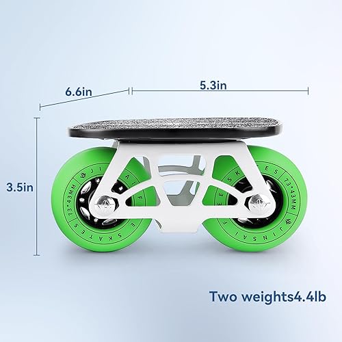 Miniatura 6 de FreeSkates - Patines portátiles con plataforma de aleación de aluminio antideslizante, patineta dividida con ruedas de poliuretano, rodamientos de