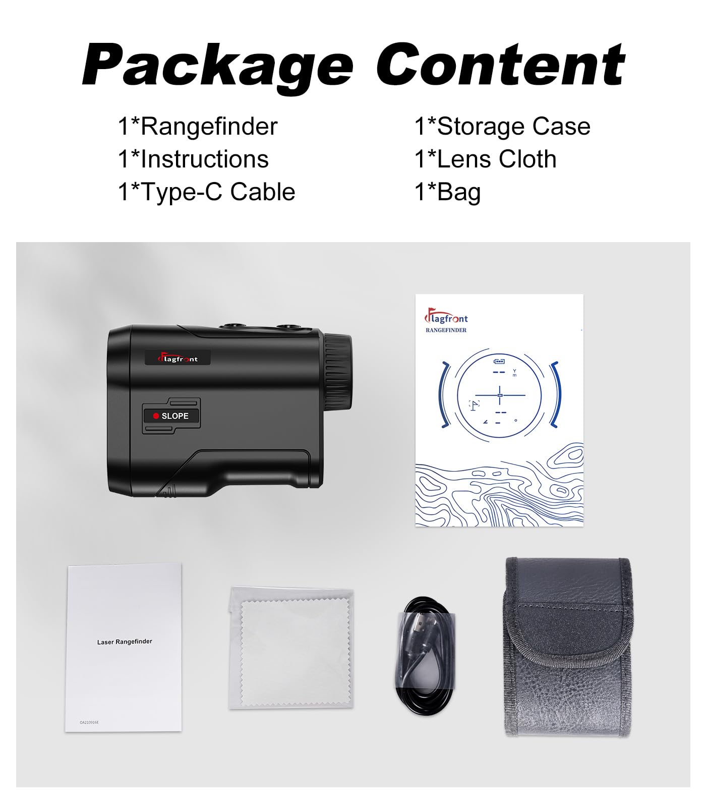 Télémètre de golf avec pente, télémètre de golf de 914 m, grossissement 6x, vibration de verrouillage du mât de drapeau, télémètre de golf rechargeable