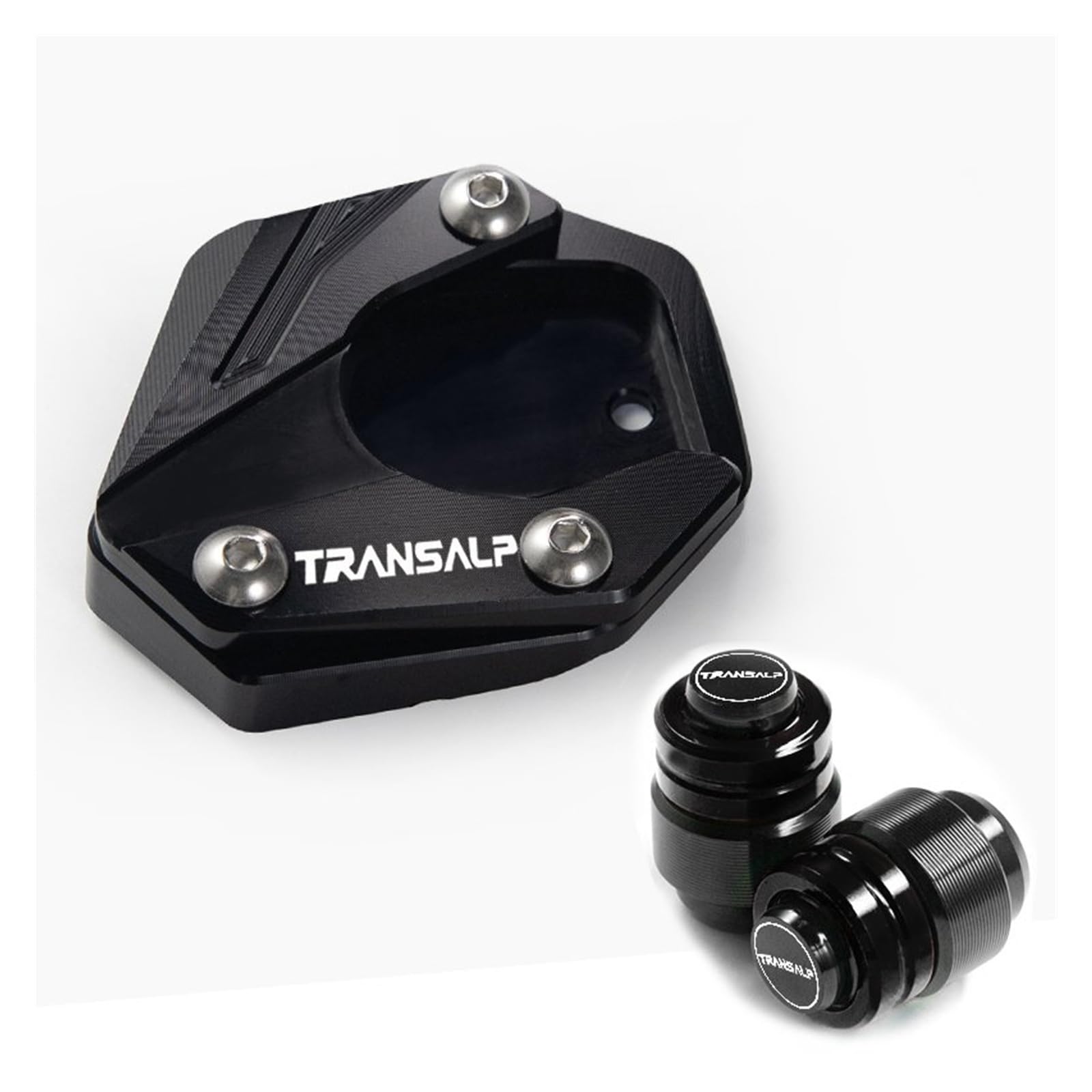 Moto Cavalletto Laterale Estensione Pad Per XLV 600 650 700 TRANSALP XL600V XL650V XL700V CNC Cavalletto Laterale Piede Cavalletto Ingrandisci Estensione Piastra Di Supporto Pad(2 - 4