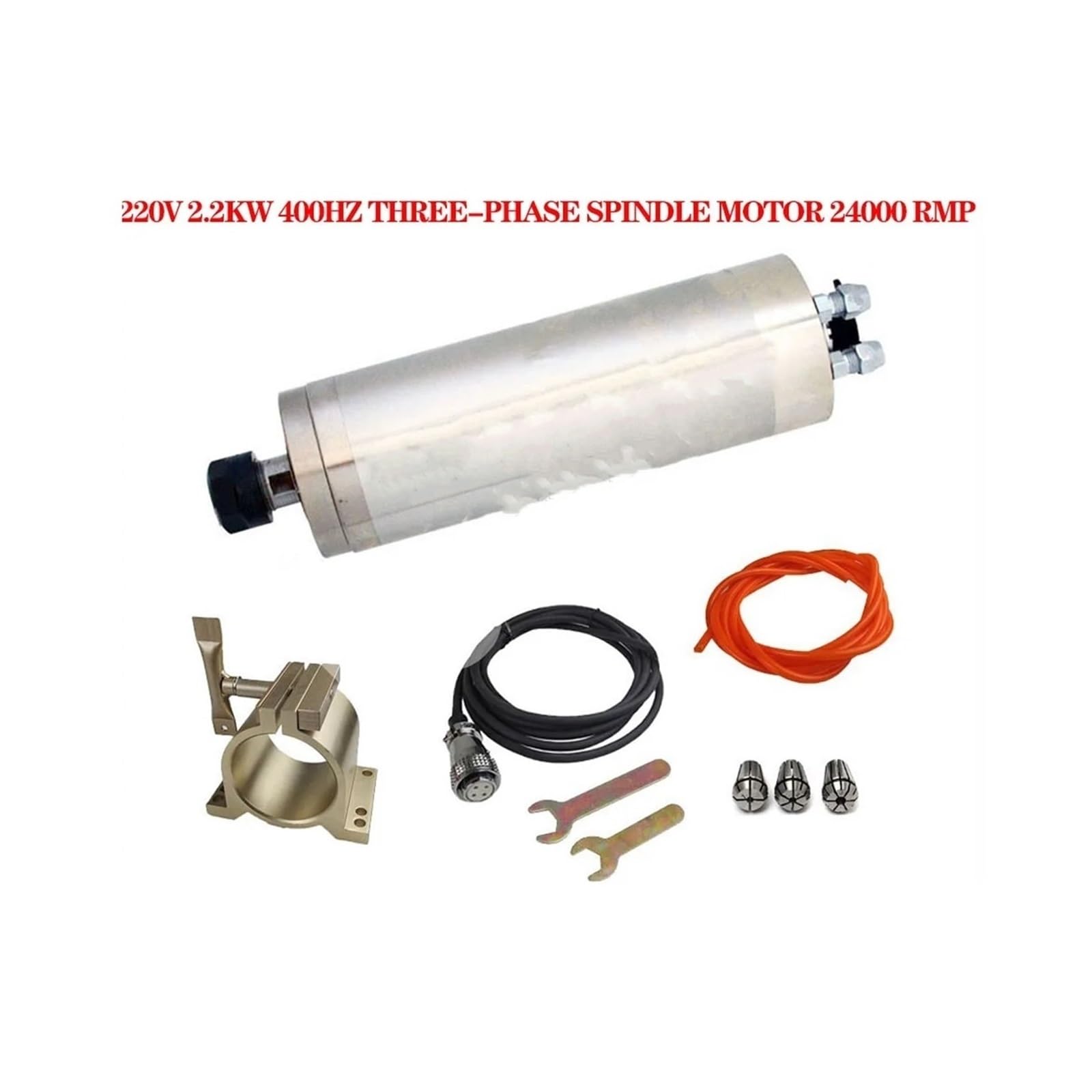 KACOME Machine Tool Spindle Motor Water-Cooled 800W 62MM ER11 CNC Spindle 24000rpm 220v AC Spindle 4 Bearings