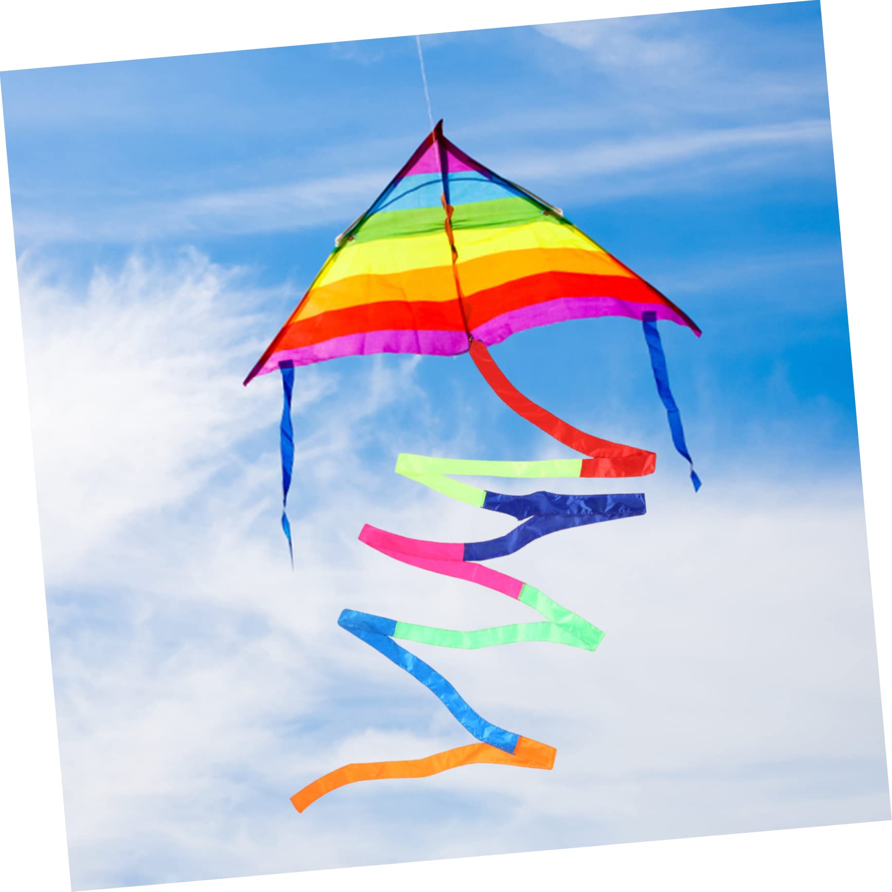 TOYANDONA Kite Tail Kite Streamer 10m Flat Colorful Tail for Outdoor Games Accessory