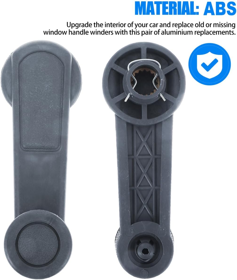 4Pcs Car Window Crank Handles Manual Window Winder Replacement for Auto Interior Door Crank Handle Kit 4.40In Durable Plastic