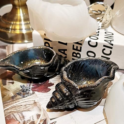 Miniatura 3 de 2 moldes de silicona en forma de caracola de caracol marino creativo molde de resina epoxi para hacer joyas, bandeja de almacenamiento, decoración
