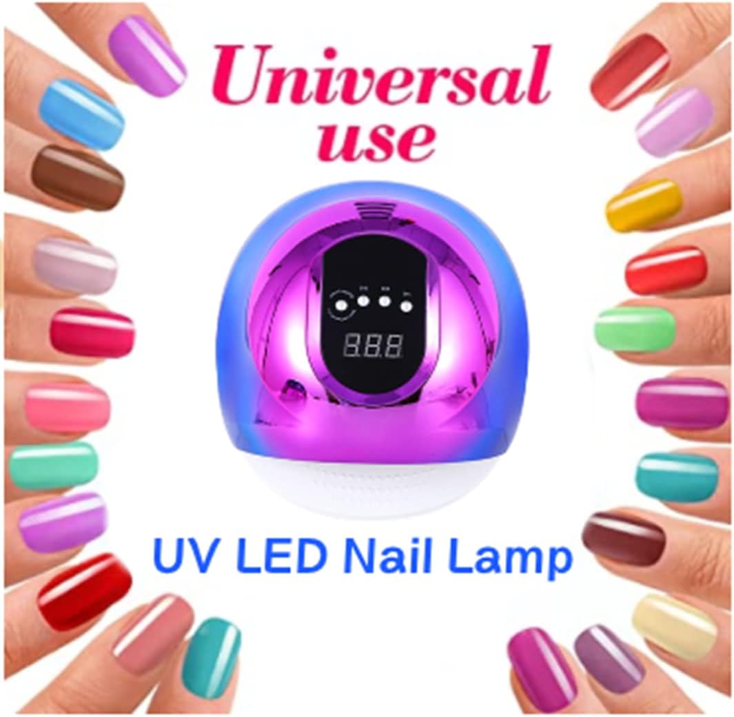 Uv Led Nail Lamp,168W Nail Lights for Gel Polish,Gel Cure Nail Dryer with Auto Sensor,4 Timers Professional Nail Gel Machine for Manicure Pedicure Salon use Hand,Foot & Nail Tools Purple