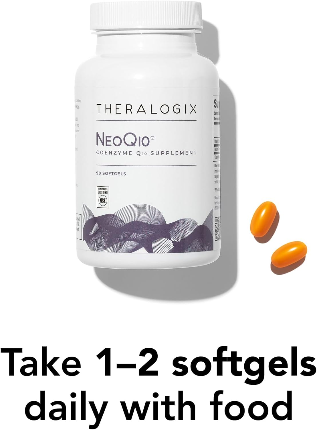 Theralogix NeoQ10 Coenzyme Q10 Supplement - Heart Health & Fertility Support - CoQ10 Fertility Supplement for Men & Women* - NSF Certified - 90 Softgels (90-Day Supply) - Image 6