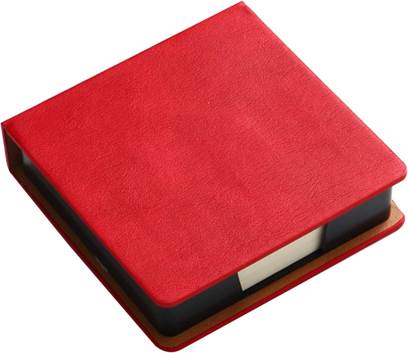 Self Note Pad Holder Leather Name Cards Holder Sticky Notes Dispenser For Case With A Lid Cover Office School Supp Leather Memo Pad Holder Note Card Dispenser Sticky Note Storage Box Desk