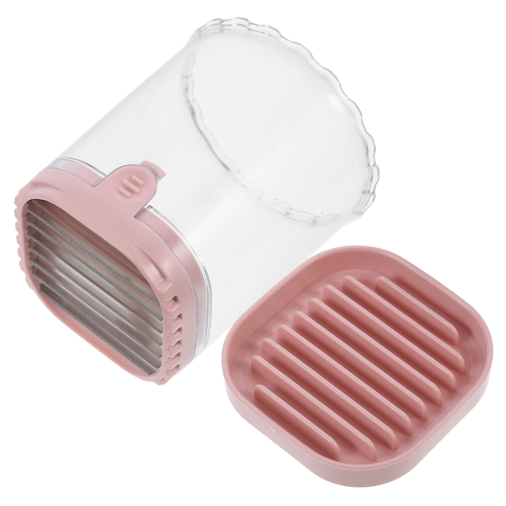 Alipis 4 Piezas rebanadora cortador de fresas vaso rebanador de frutas cortador de frutas de uva a de y verduras a de cocina a de mano AbS rosa