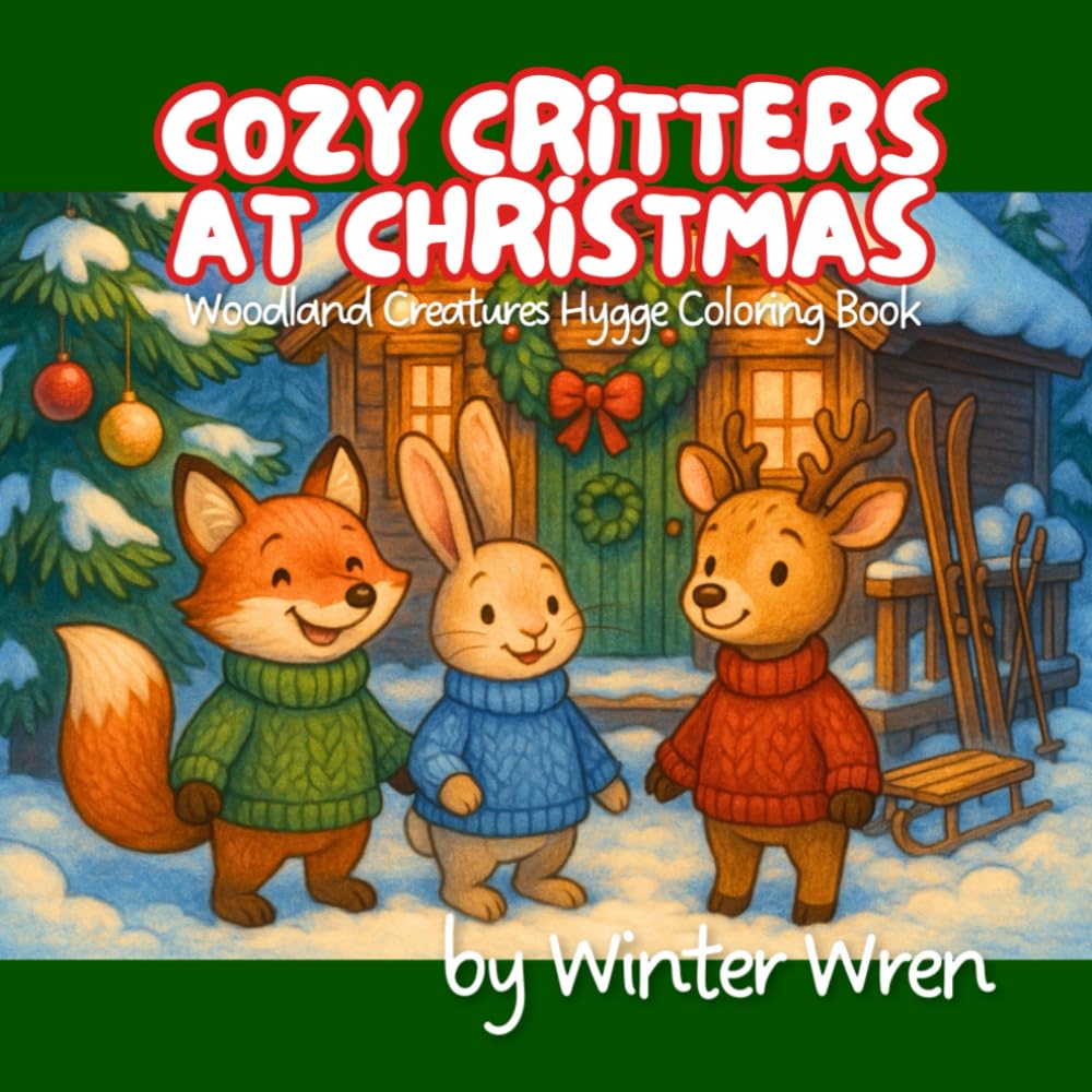 Cozy Critters at Christmas: Woodland Creatures Hygge Coloring Book (Cozy Critters Coloring Books)