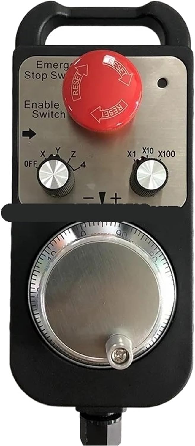 CNC Pulse Generator with Emergency Stop and Enable Button MPG Handwheell for Manual Pulse G